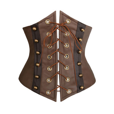 塑身腰夹金属扣装饰海盗皮质腰封