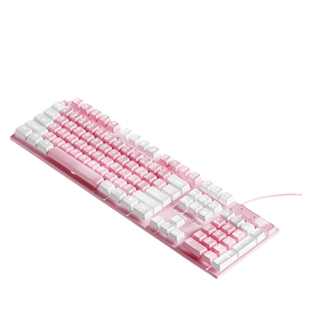 前行者机械手感键盘女生办公静音高颜值游戏电脑鼠标套装有线