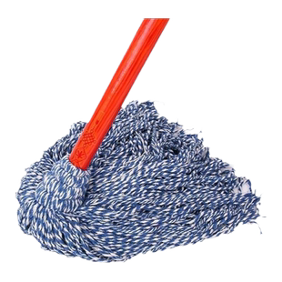 纤维木杆拖把圆头毛巾墩布长条棉线老式传统手拧吸水家用地板普通
