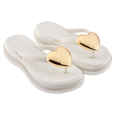 COOLCHAP浪花爱心人字拖