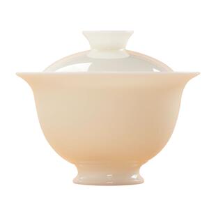 钰铨龙门 冰清玉洁钰香盖碗 德化传统中国白纯手工二才茶碗礼盒装