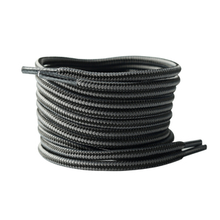 圆形4mm粗双色编织马丁靴男女通用款靴子鞋带白色蓝色红色鞋带绳