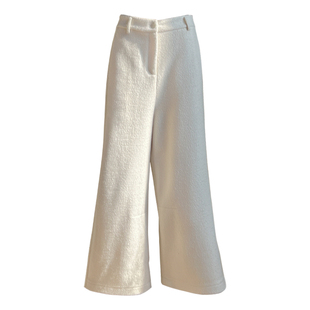 今年流行羊毛呢肌理感九分裤女秋冬垂坠感高腰窄版显瘦显高阔腿裤