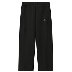 易烊千玺同款FILA斐乐官方男士针织长裤时尚简约宽松休闲直筒裤