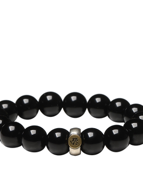 黑曜石本命佛手链男女手串