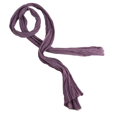 细长条棉麻丝巾装饰护颈椎小围巾