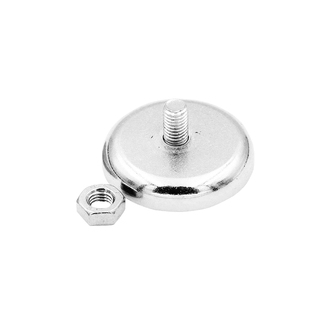 钕铁硼稀土永磁铁 强磁 圆形 高强力磁钢 锅磁 自带螺纹 打捞磁钢