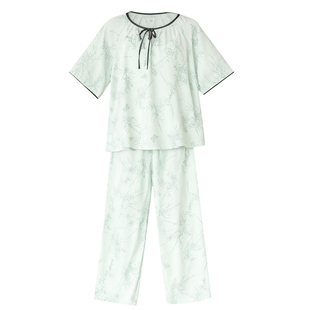 棉绸睡衣女款夏季可外穿绵绸家居服春装可爱小个子人造棉夏天套装