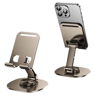 手机桌面手机架支架平板ipad支撑架多功能折叠便携金属360度旋转通用直播拍摄懒人床上支架2025新款充电