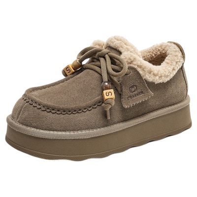 千百度2025新款加绒外穿勃肯鞋