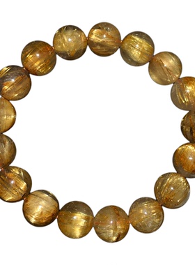 天然金发晶单圈水晶手串饰品钛晶