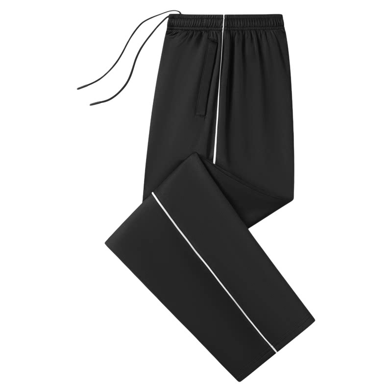 冰丝速干夏季薄款藏青双杠校服裤