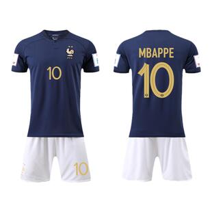 2022法国队球衣姆巴佩格里兹曼足球服套装男儿童国家队比赛训练服