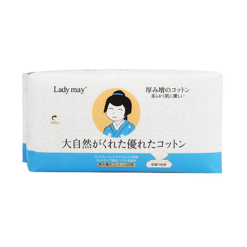 日本Ladymay洗脸巾一次性纯棉加厚洁面巾卸妆棉干湿两用抽取式