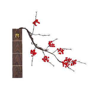 实木创意花插门厅客厅茶室墙壁挂件装饰壁饰拍摄道具花瓶碳化工艺