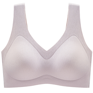 云朵无痕内衣女薄款大胸显小胸舒适一体式美背背心大码孕妇文胸罩