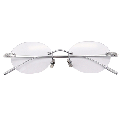 郭宇欣同款无框钛架椭圆近视镜女