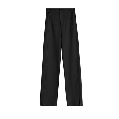 2025春秋新款开叉窄版直筒西装裤