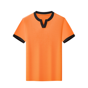 纯棉餐饮工作服定制印logo夏饭店奶茶火锅餐厅服务员工装短袖T恤