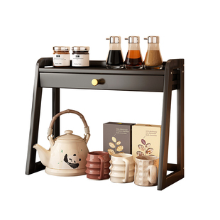 桌面置物架2025新款厨房调料架非实木台面茶杯架咖啡杯收纳展示架