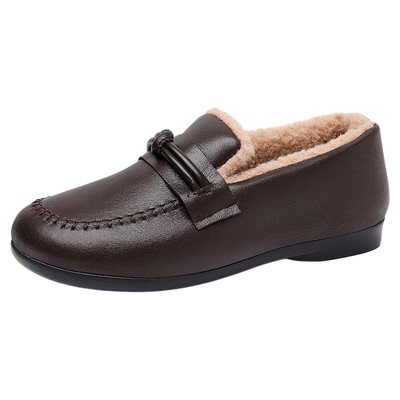 25冬季新款加绒加厚豆豆保暖棉鞋