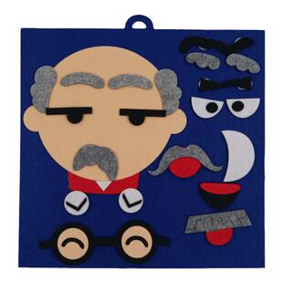 五官表情贴儿童启蒙手工教具魔术贴表情随意换幼儿生日玩具礼物