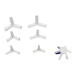 细管硬管圆管弯头立体三通四通DIY直接塑料管子连接件架子接头