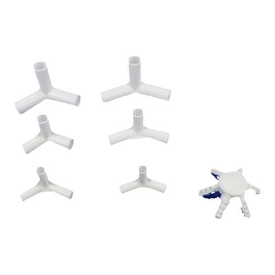 细管硬管圆管弯头立体三通四通DIY直接塑料管子连接件架子接头