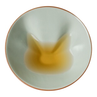 里作汝窑小猫乾坤主人杯陶瓷个人专用茶杯功夫茶具汝瓷天青品茗杯
