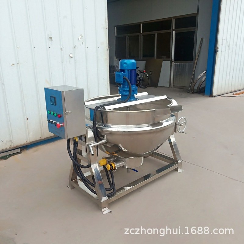 全自动火锅底料炒料机  果酱枇杷膏熬制搅拌机  电加热辣椒酱炒锅