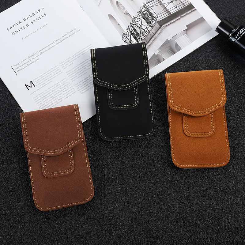 新品 新款热销竖款男士手机包小巧便携简约腰包多功能零钱包一件
