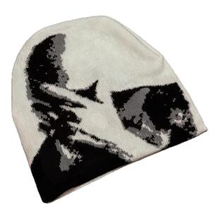 nojob vintage古着「Blonde」Frank法海恶搞专辑封面白色针织帽潮