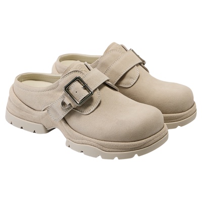 fed云隙结构拖鞋夏季新款女鞋厚底穆勒鞋反绒包头凉拖女款ZCA307