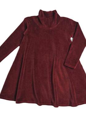 3件5折 Little家英国the simple folk FW23儿童女宝天鹅绒连衣裙