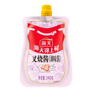 海天锦上鲜叉烧酱340g 广式风味蜜汁叉烧调味酱上色红亮去腥提鲜