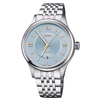 豪利时【品牌直营】文化系列CLASSIC DATE皮不锈钢经典日历腕表