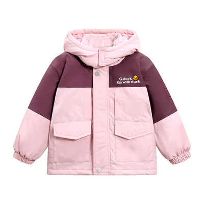 哈罗小黄鸭男女童冲锋衣羽绒服