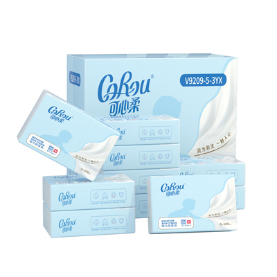 可心柔官方正品100抽40抽婴儿保湿乳霜柔纸巾宝宝专用抽纸餐巾纸