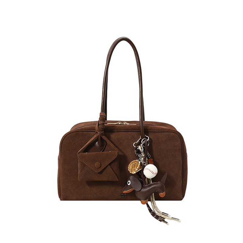 南风chio2nd Ceir高端系列 磨砂真皮枕头包包女秋冬单肩手提大包