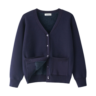 定制企业团体工作服刺绣logo针织开衫女一体绒加厚款护士毛衣外套