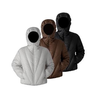 鳞甲V型排骨羽绒棉服男cleanfit短款时尚百搭冬季保暖连帽外套潮