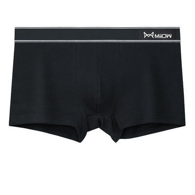 猫人黑色纯棉男士内裤加肥加大码