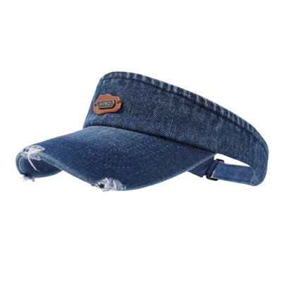 IIING帽控原创牛仔破洞空顶帽