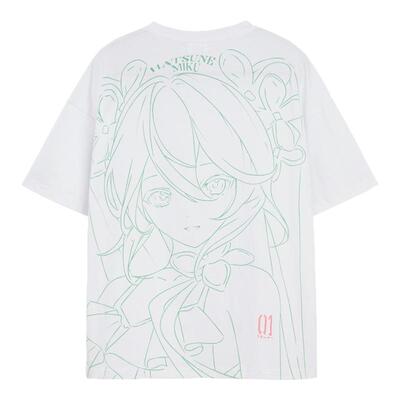 moeyu初音未来生如夏花夏季短袖T恤女miku圆领上衣宽松二次元周边