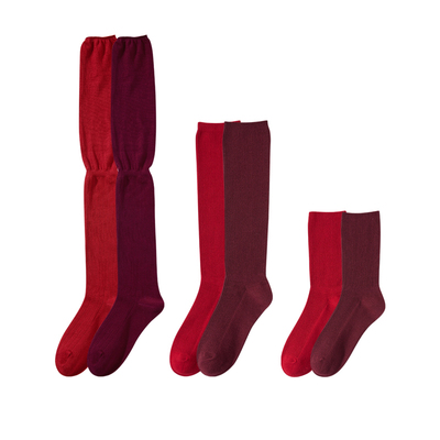 红色袜子女马年本命年纯棉