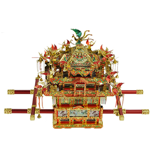 十里红妆拼酷金属国风拼图花轿凤冠嫁衣3d立体积木拼装模型手工三