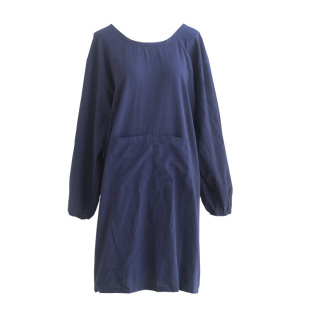 日式全棉防水长袖罩衣艺术画室工作服耐用防脏厨房烘焙家用反穿衣