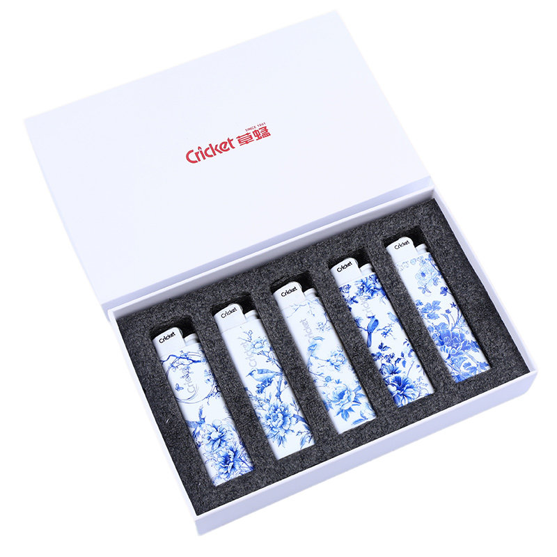 【纯白青花瓷】草蜢打火机砂轮创一次性打火机