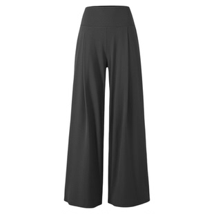 速干运动长裤女普拉提训练宽松休闲直筒瑜伽裤户外跑步健身阔腿裤