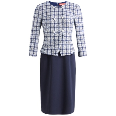 皮尔卡丹女装假两件连衣裙